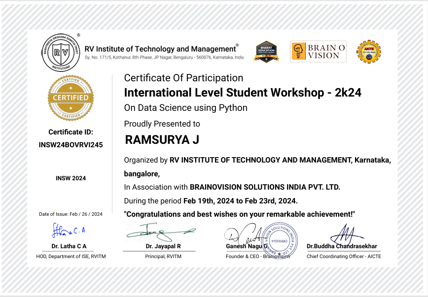 Data Science Workshop